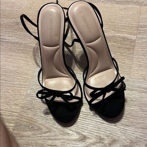 Streetwear Society Black Bow Heels